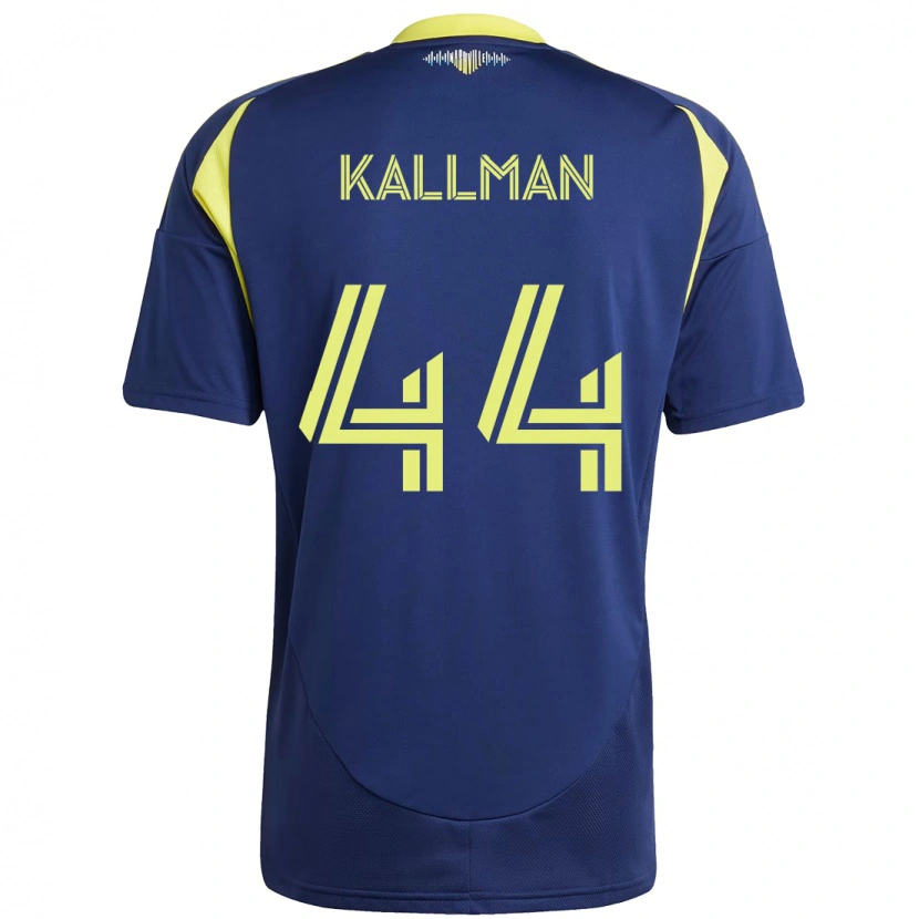 Danxen Niño Camiseta Brent Kallman #44 Azul Marino Amarillo 2ª Equipación 2025/26 La Camisa México