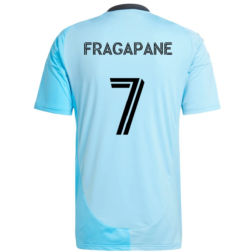 Danxen Niño Camiseta Franco Fragapane #7 Negro Azul 2ª Equipación 2025/26 La Camisa México