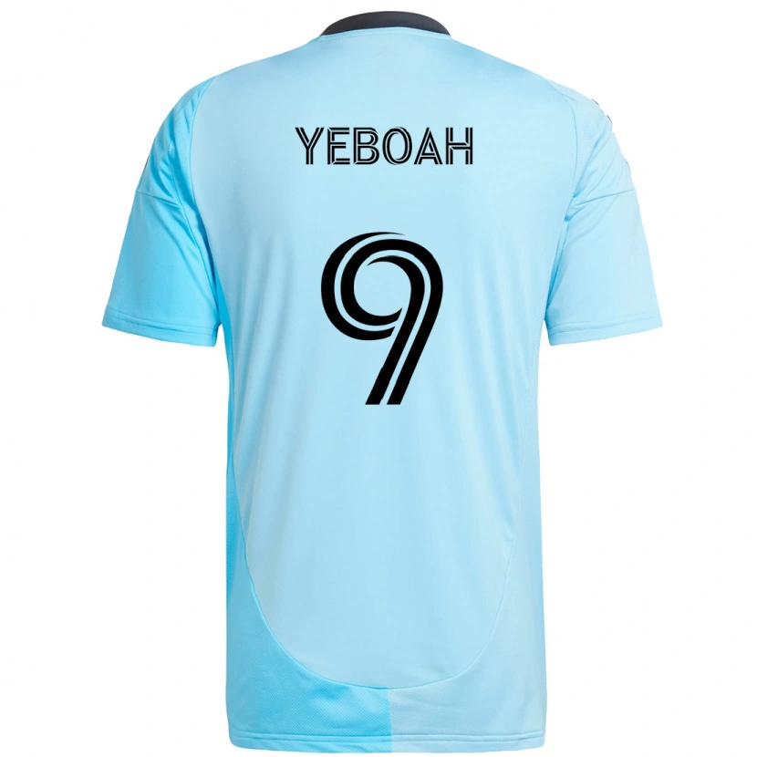 Danxen Niño Camiseta Kelvin Yeboah #9 Negro Azul 2ª Equipación 2025/26 La Camisa México