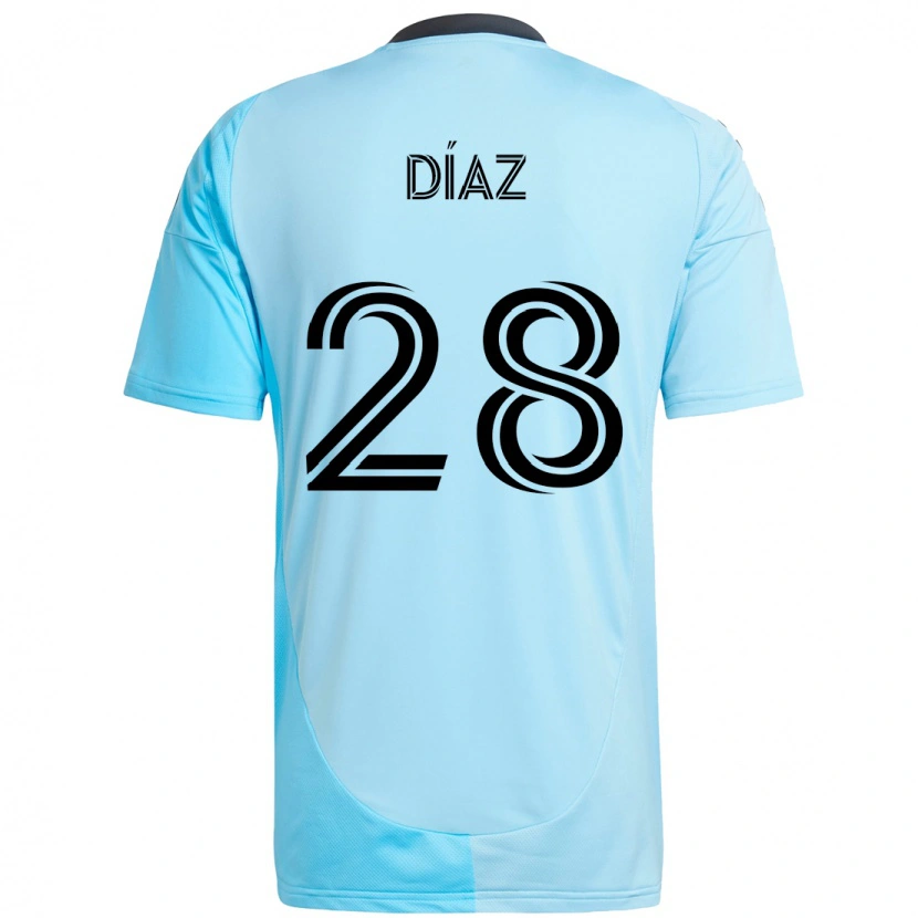 Danxen Niño Camiseta Jefferson Díaz #28 Negro Azul 2ª Equipación 2025/26 La Camisa México