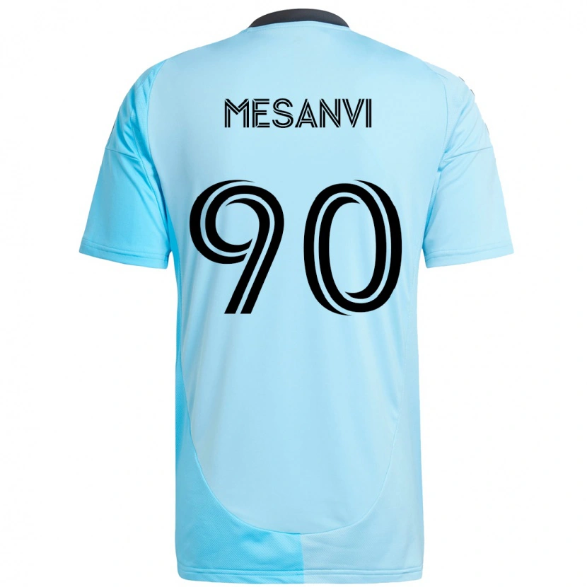 Danxen Niño Camiseta Loïc Mesanvi #90 Negro Azul 2ª Equipación 2025/26 La Camisa México