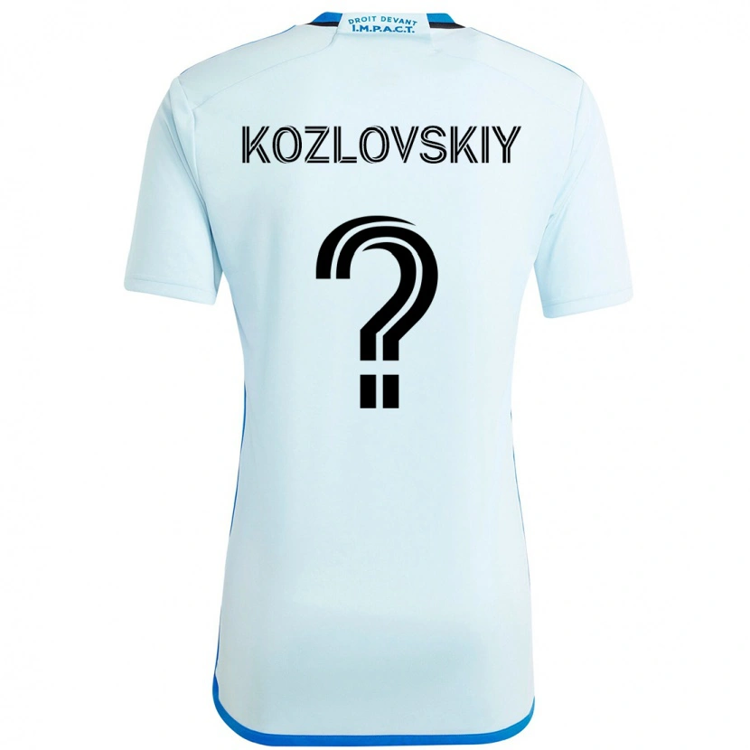Danxen Niño Camiseta Sergei Kozlovskiy #0 Azul Oscuro Negro 2ª Equipación 2025/26 La Camisa México