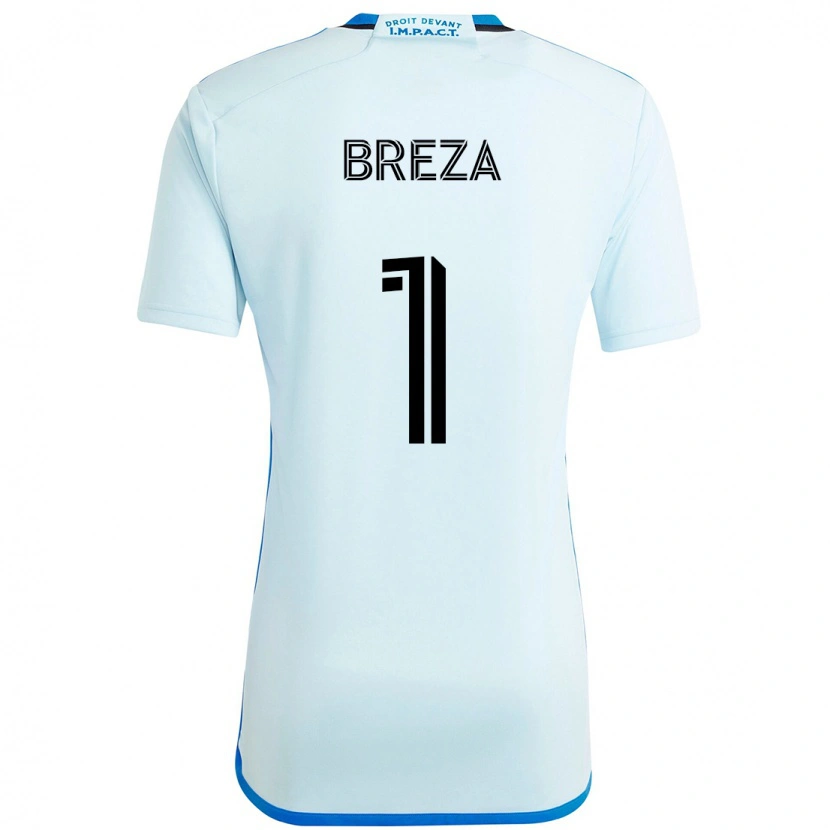 Danxen Niño Camiseta Sebastian Breza #1 Azul Oscuro Negro 2ª Equipación 2025/26 La Camisa México