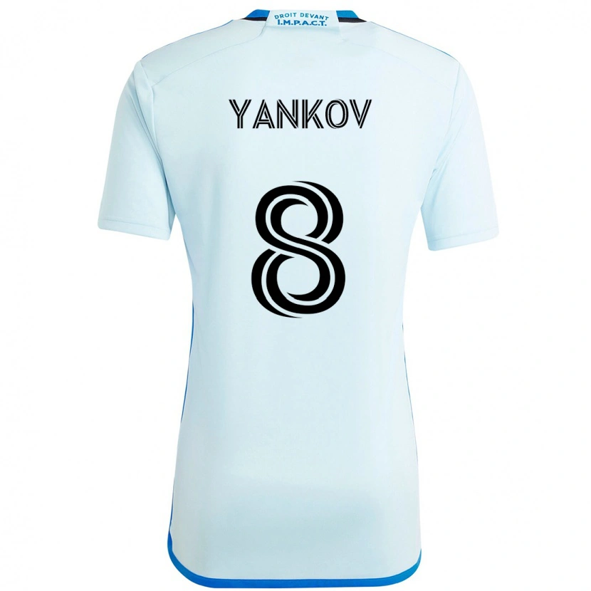Danxen Niño Camiseta Dominik Yankov #8 Azul Oscuro Negro 2ª Equipación 2025/26 La Camisa México