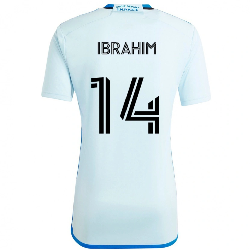 Danxen Niño Camiseta Sunusi Ibrahim #14 Azul Oscuro Negro 2ª Equipación 2025/26 La Camisa México