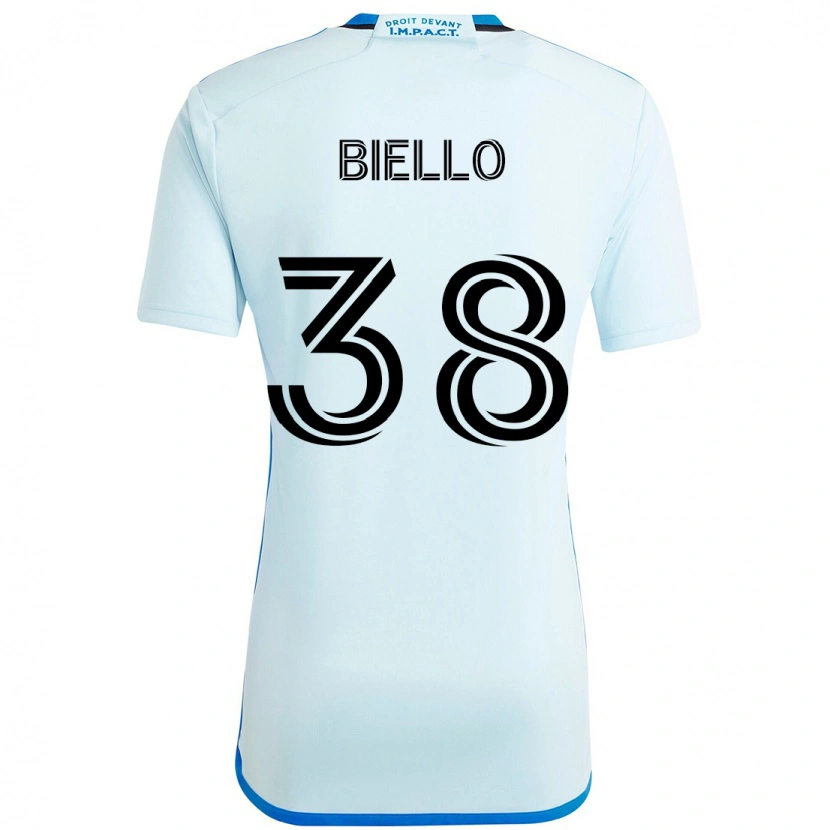Danxen Niño Camiseta Alessandro Biello #38 Azul Oscuro Negro 2ª Equipación 2025/26 La Camisa México