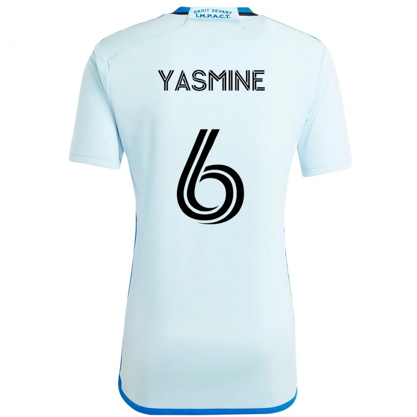 Danxen Niño Camiseta Décombe Yasmine #6 Azul Celeste Azul Oscuro 2ª Equipación 2025/26 La Camisa México