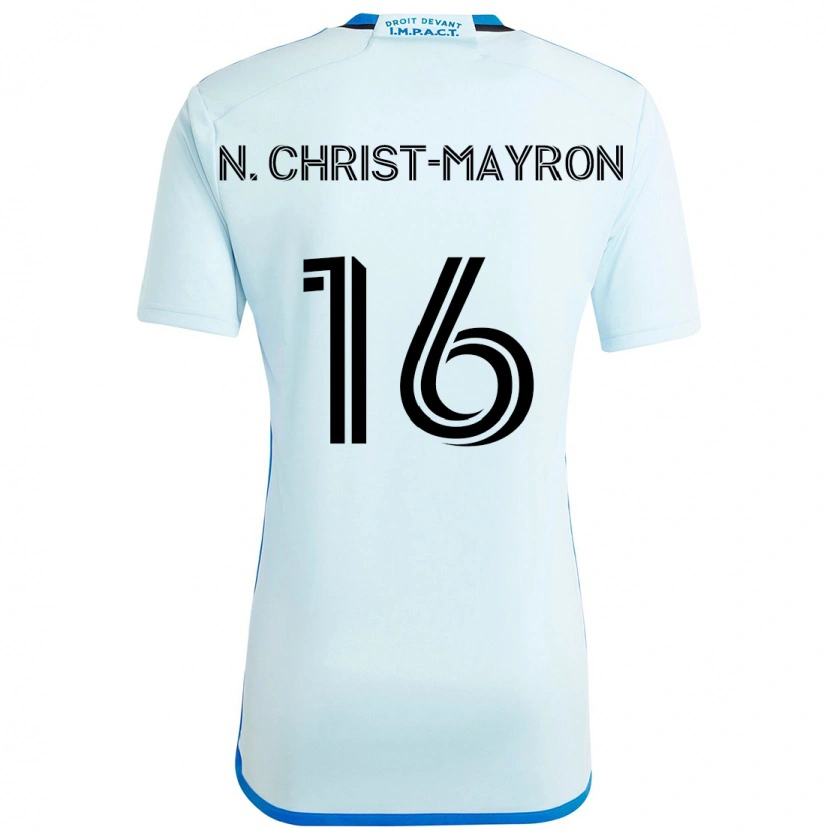 Danxen Niño Camiseta Brou Aya N'ta Christ-Mayron #16 Azul Oscuro Negro 2ª Equipación 2025/26 La Camisa México