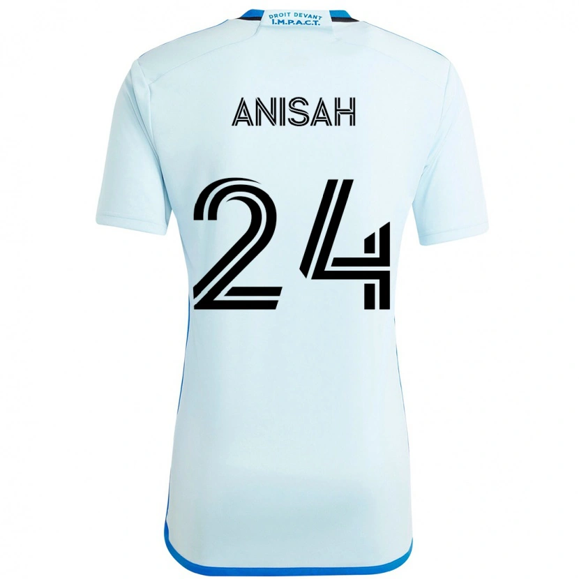 Danxen Niño Camiseta Yusuf Anisah #24 Azul Oscuro Negro 2ª Equipación 2025/26 La Camisa México