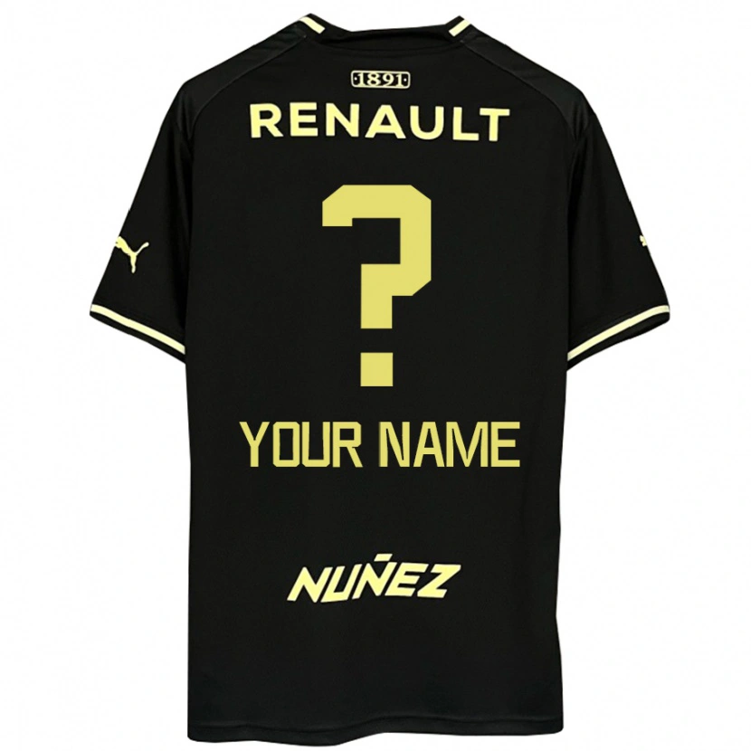 Danxen Niño Camiseta Su Nombre #0 Amarillo Negro 2ª Equipación 2025/26 La Camisa México