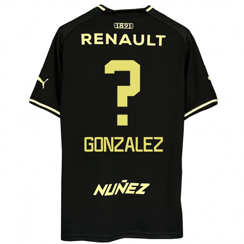 Danxen Niño Camiseta Franco González #0 Amarillo Negro 2ª Equipación 2025/26 La Camisa México
