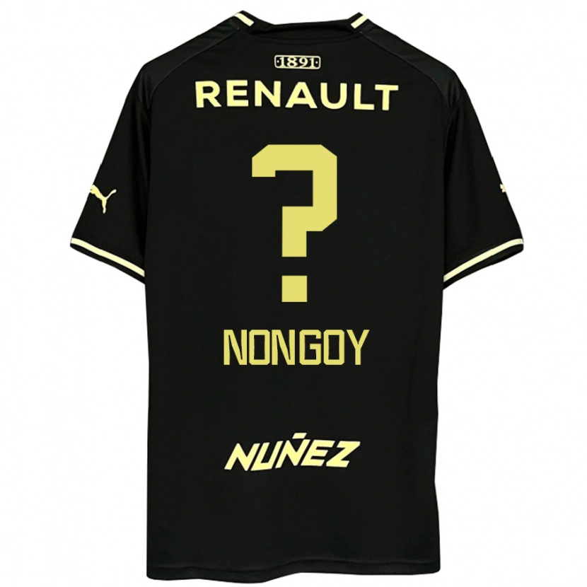 Danxen Niño Camiseta Pablo Nongoy #0 Amarillo Negro 2ª Equipación 2025/26 La Camisa México