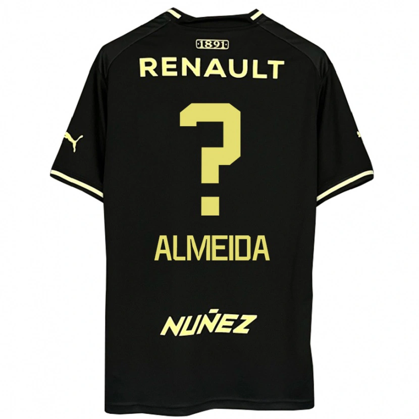 Danxen Niño Camiseta Martín Almeida #0 Amarillo Negro 2ª Equipación 2025/26 La Camisa México