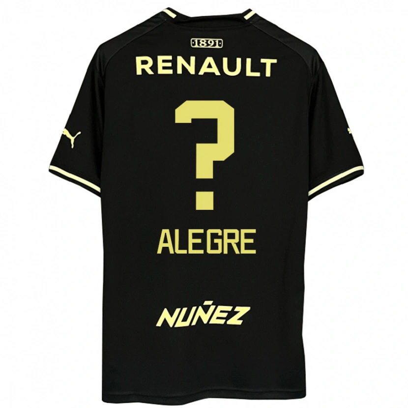 Danxen Niño Camiseta Ignacio Alegre #0 Amarillo Negro 2ª Equipación 2025/26 La Camisa México