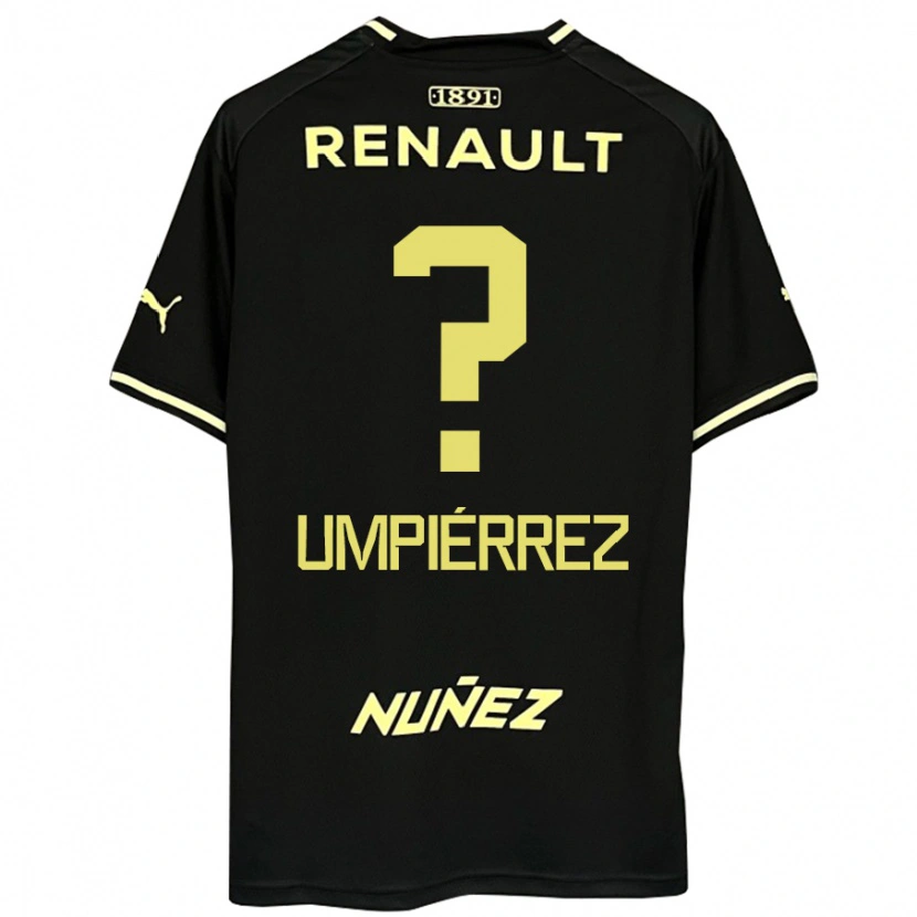 Danxen Niño Camiseta Leandro Umpiérrez #0 Amarillo Negro 2ª Equipación 2025/26 La Camisa México