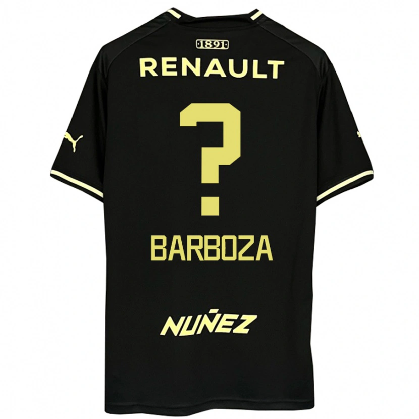 Danxen Niño Camiseta Brian Barboza #0 Amarillo Negro 2ª Equipación 2025/26 La Camisa México