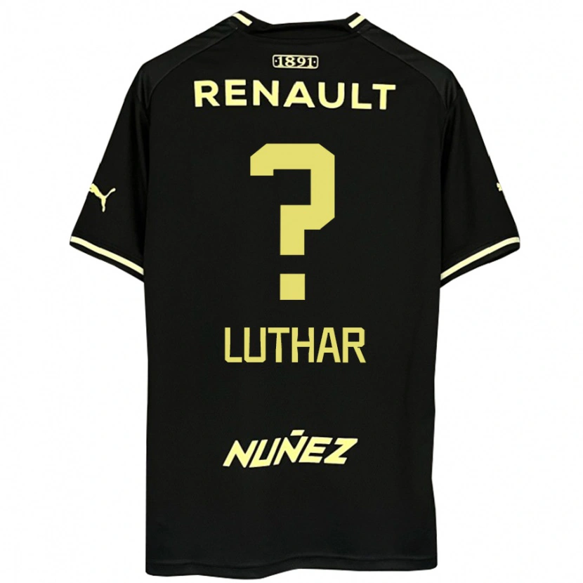Danxen Niño Camiseta Thiago Luthar #0 Amarillo Negro 2ª Equipación 2025/26 La Camisa México