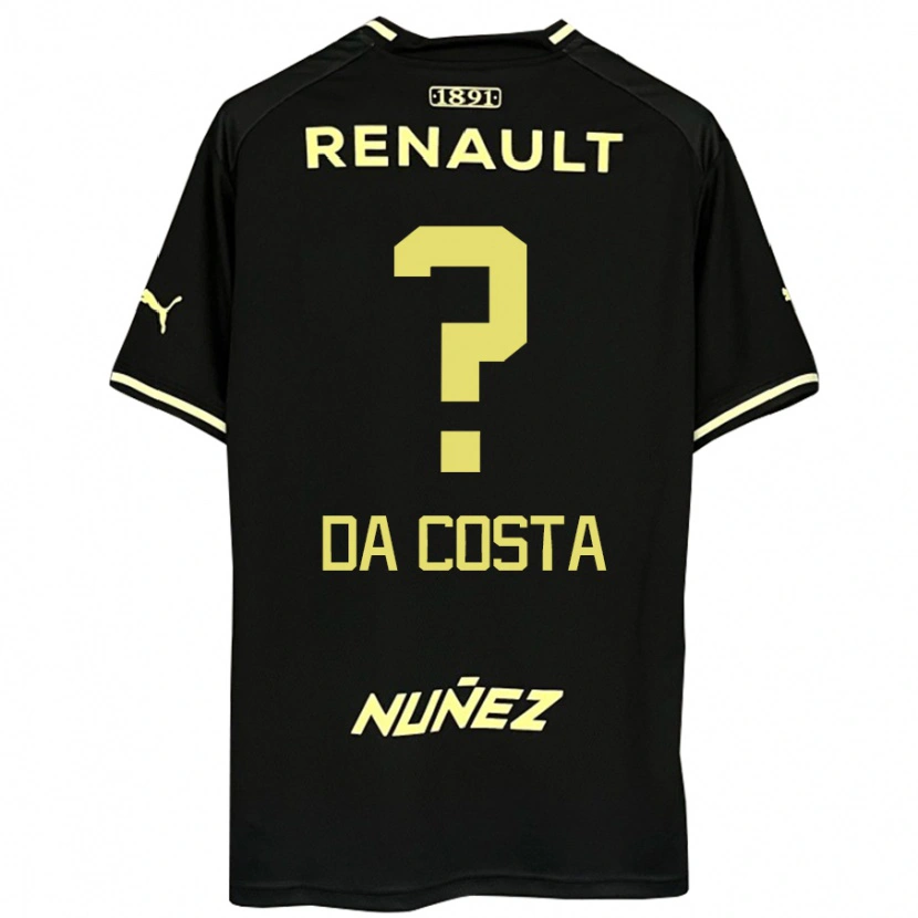 Danxen Niño Camiseta Paulo Da Costa #0 Amarillo Negro 2ª Equipación 2025/26 La Camisa México