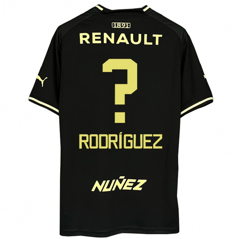 Danxen Niño Camiseta Juan Rodríguez #0 Amarillo Negro 2ª Equipación 2025/26 La Camisa México