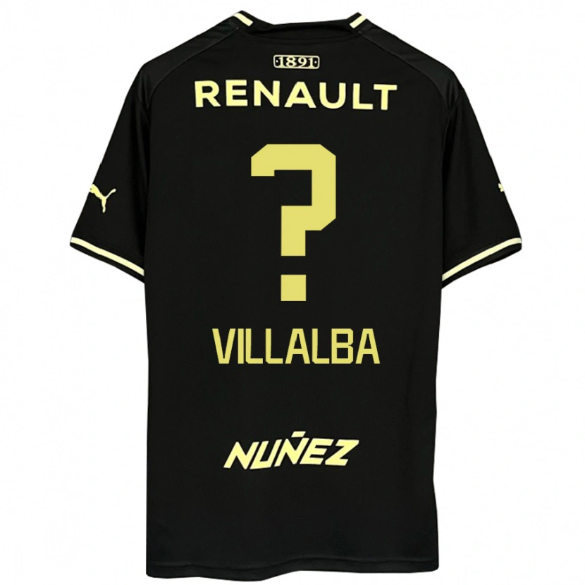 Danxen Niño Camiseta Héctor Villalba #0 Amarillo Negro 2ª Equipación 2025/26 La Camisa México