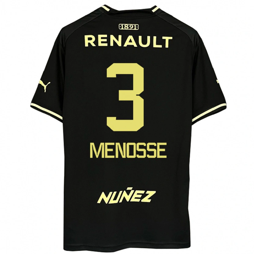 Danxen Niño Camiseta Hernán Menosse #3 Amarillo Negro 2ª Equipación 2025/26 La Camisa México