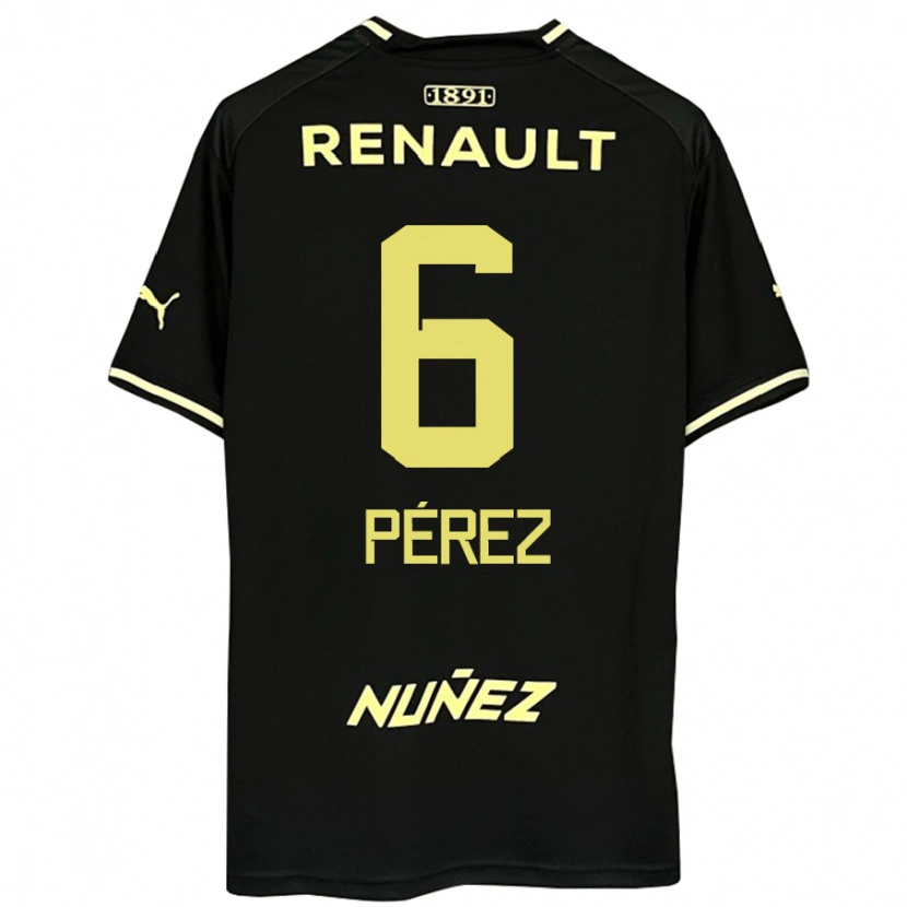 Danxen Niño Camiseta Rodrigo Pérez #6 Amarillo Negro 2ª Equipación 2025/26 La Camisa México