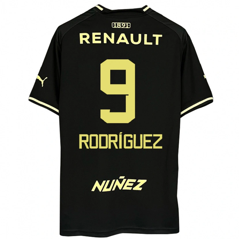 Danxen Niño Camiseta Agustín Rodríguez #9 Amarillo Negro 2ª Equipación 2025/26 La Camisa México