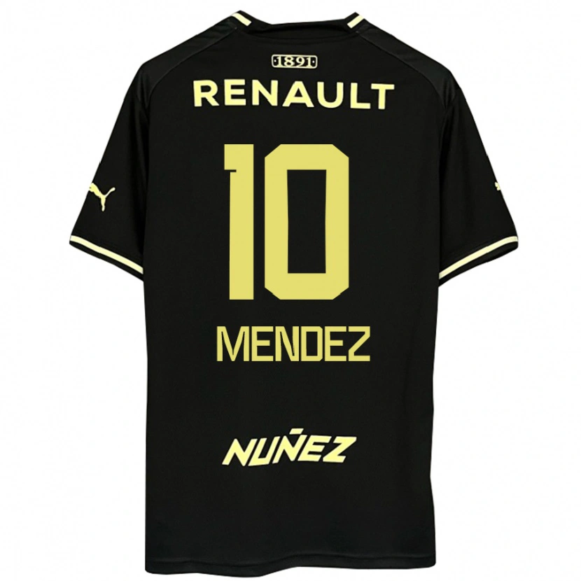 Danxen Niño Camiseta Kevin Méndez #10 Amarillo Negro 2ª Equipación 2025/26 La Camisa México