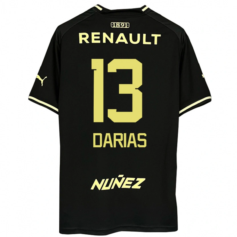 Danxen Niño Camiseta Eduardo Darias #13 Amarillo Negro 2ª Equipación 2025/26 La Camisa México