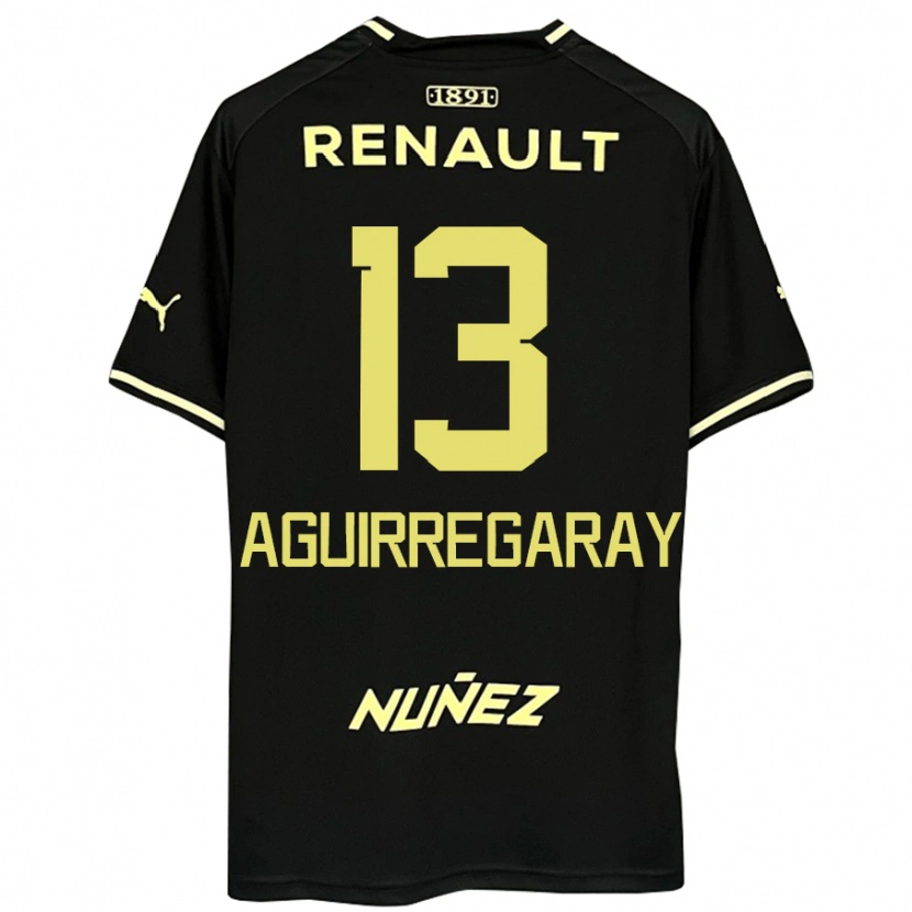 Danxen Niño Camiseta Matías Aguirregaray #13 Amarillo Negro 2ª Equipación 2025/26 La Camisa México