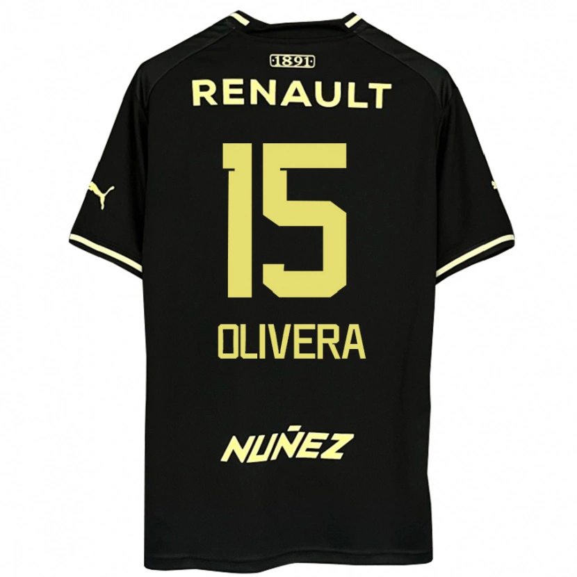 Danxen Niño Camiseta Maximiliano Olivera #15 Amarillo Negro 2ª Equipación 2025/26 La Camisa México