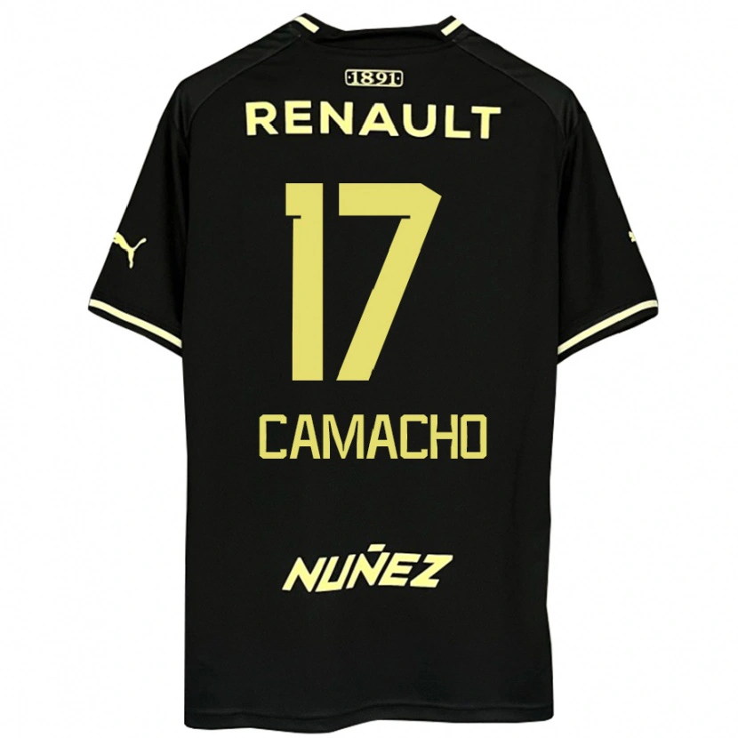 Danxen Niño Camiseta Sebastián Camacho #17 Amarillo Negro 2ª Equipación 2025/26 La Camisa México