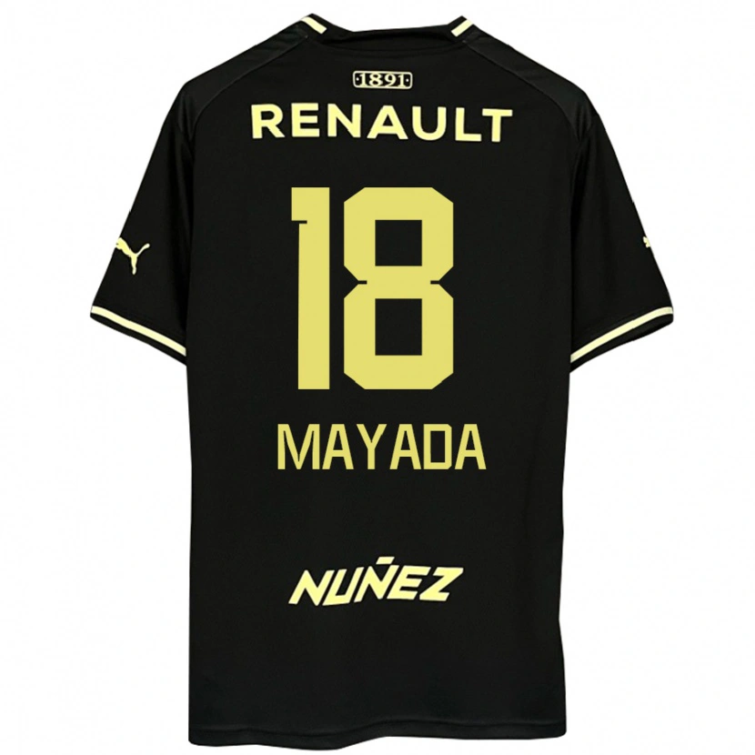 Danxen Niño Camiseta Camilo Mayada #18 Amarillo Negro 2ª Equipación 2025/26 La Camisa México