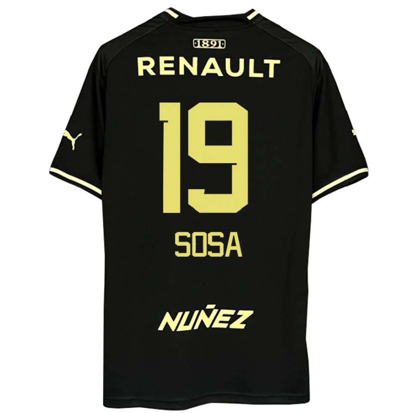 Danxen Niño Camiseta Diego Sosa #19 Amarillo Negro 2ª Equipación 2025/26 La Camisa México
