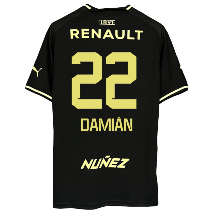 Danxen Niño Camiseta Damián Suárez #22 Amarillo Negro 2ª Equipación 2025/26 La Camisa México
