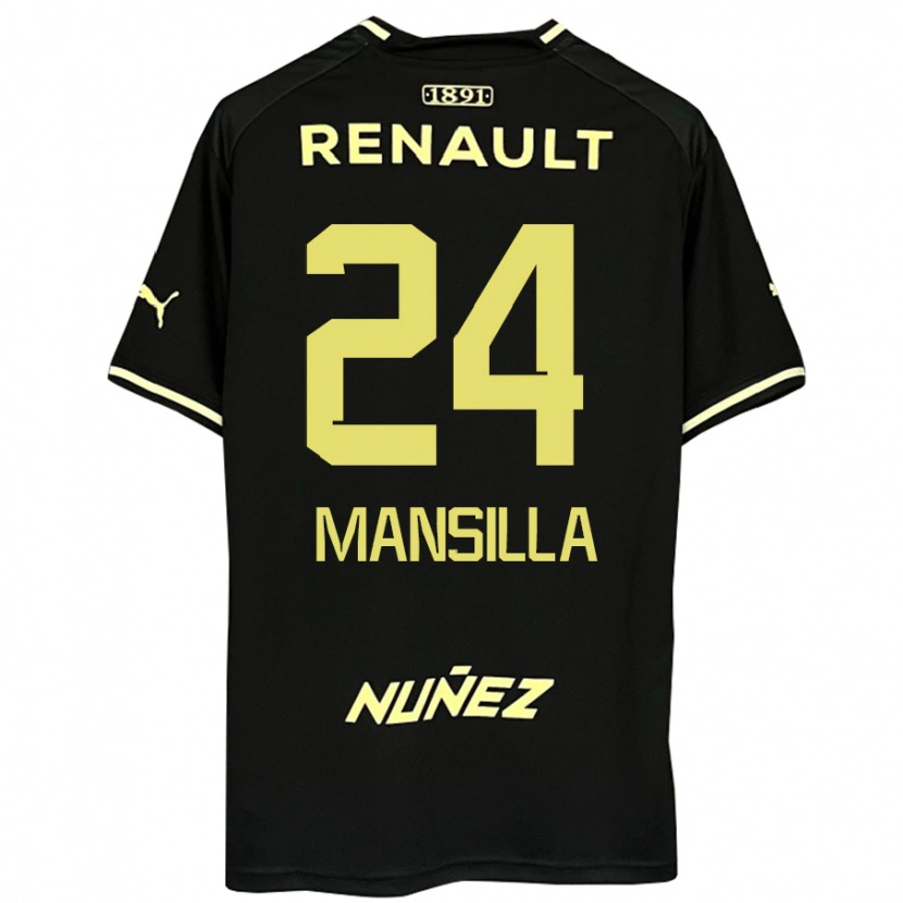 Danxen Niño Camiseta Brian Mansilla #24 Amarillo Negro 2ª Equipación 2025/26 La Camisa México