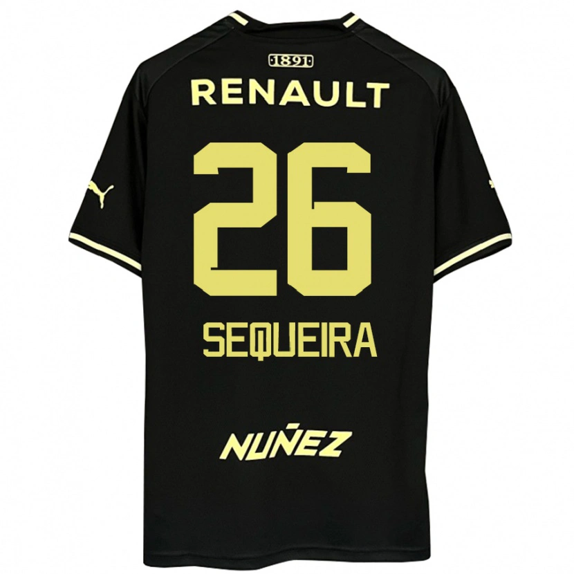 Danxen Niño Camiseta Leonardo Sequeira #26 Amarillo Negro 2ª Equipación 2025/26 La Camisa México