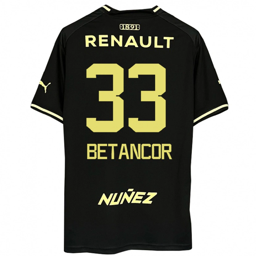 Danxen Niño Camiseta Bruno Betancor #33 Amarillo Negro 2ª Equipación 2025/26 La Camisa México