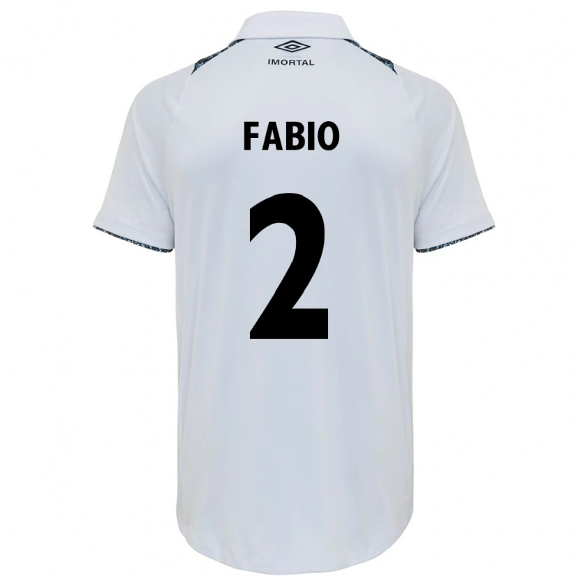 Danxen Niño Camiseta Fábio #2 Blanco Azul 2ª Equipación 2025/26 La Camisa México