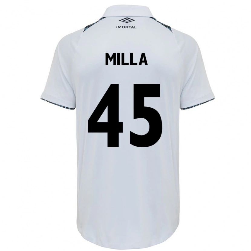 Danxen Niño Camiseta Lucas Milla #45 Azul Negro Blanco 2ª Equipación 2025/26 La Camisa México