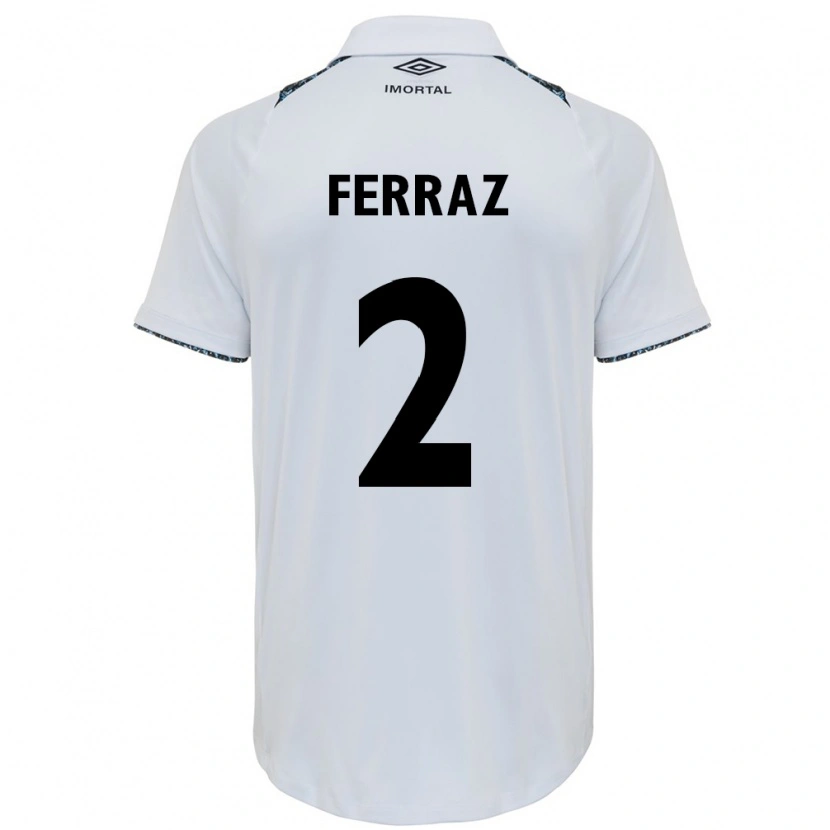 Danxen Niño Camiseta Victor Ferraz #2 Blanco Azul 2ª Equipación 2025/26 La Camisa México