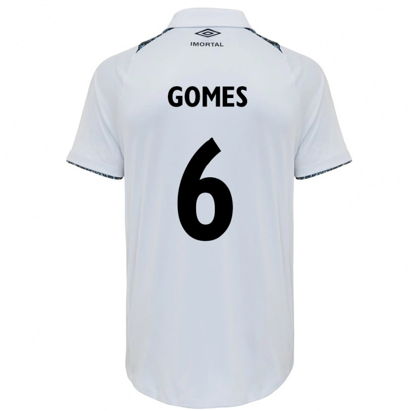 Danxen Niño Camiseta Leo Gomes #6 Azul Negro Blanco 2ª Equipación 2025/26 La Camisa México
