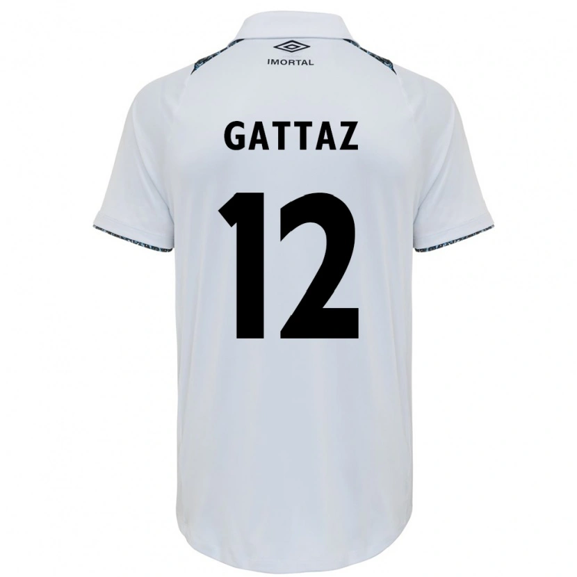 Danxen Niño Camiseta Caroline De Oliveira Saad Gattaz #12 Blanco Azul 2ª Equipación 2025/26 La Camisa México