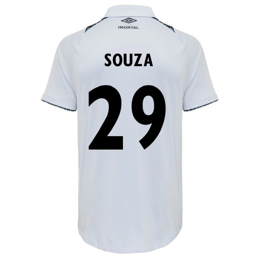 Danxen Niño Camiseta Diego Souza #29 Blanco Azul 2ª Equipación 2025/26 La Camisa México
