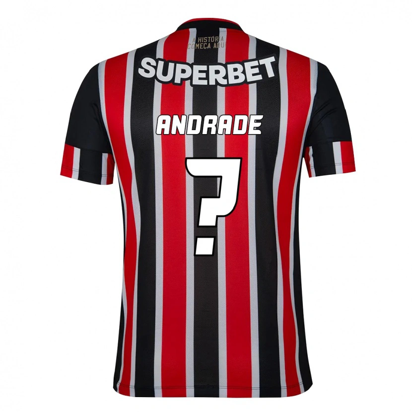 Danxen Niño Camiseta Pedro Andrade #0 Rojo Negro Blanco 2ª Equipación 2025/26 La Camisa México