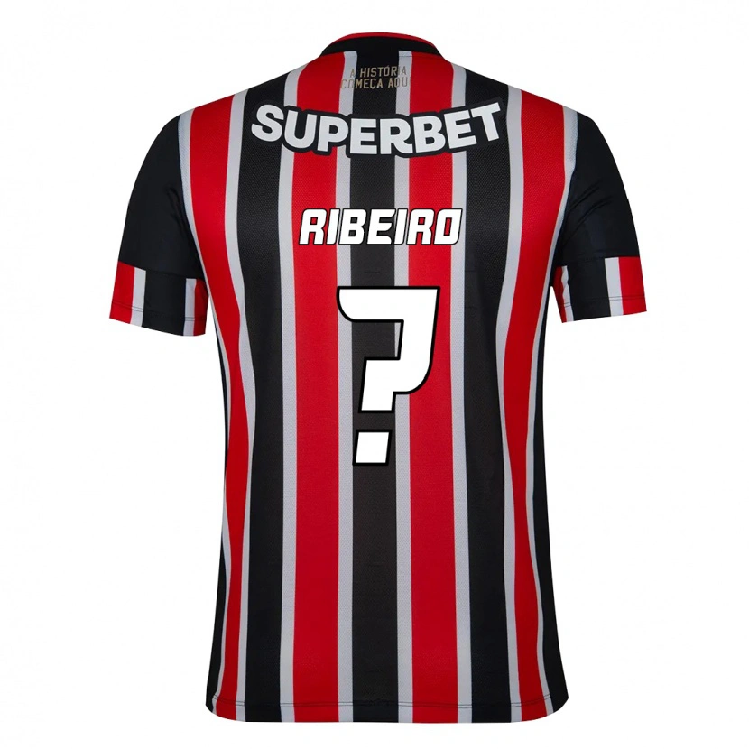 Danxen Niño Camiseta Thiago Ribeiro #0 Rojo Negro Blanco 2ª Equipación 2025/26 La Camisa México