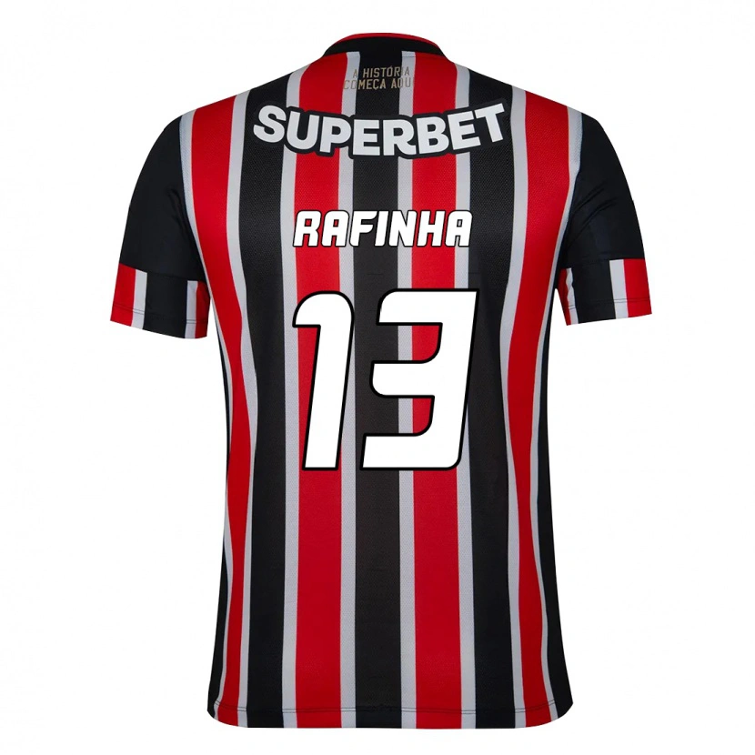 Danxen Niño Camiseta Rafinha #13 Negro Rojo 2ª Equipación 2025/26 La Camisa México