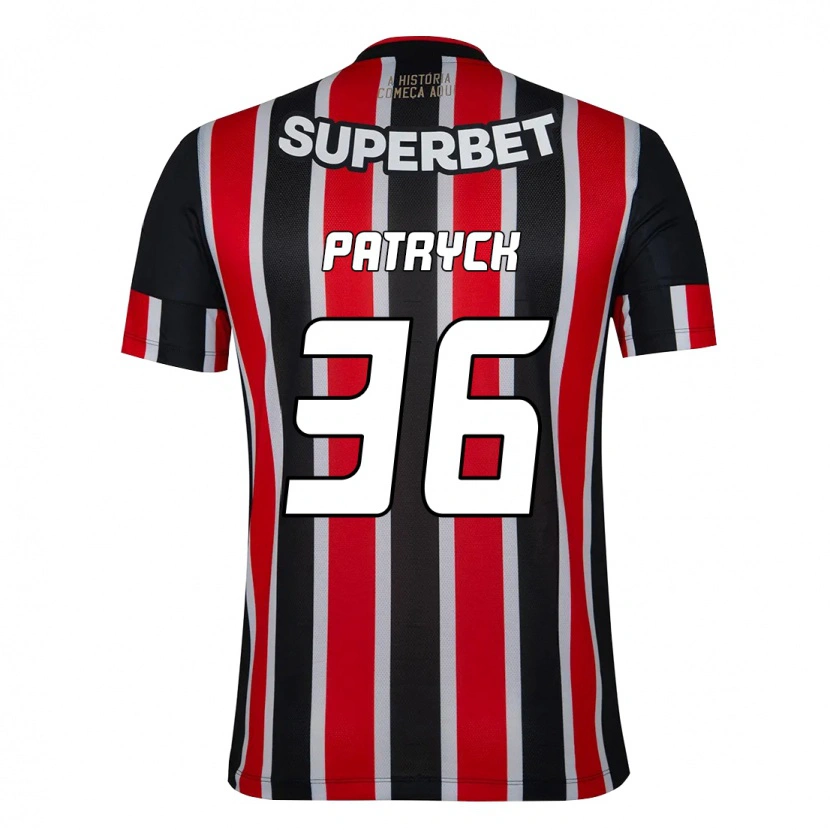 Danxen Niño Camiseta Patryck #36 Rojo Negro Blanco 2ª Equipación 2025/26 La Camisa México