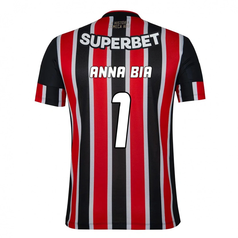 Danxen Niño Camiseta Anna Bia #1 Rojo Negro Blanco 2ª Equipación 2025/26 La Camisa México