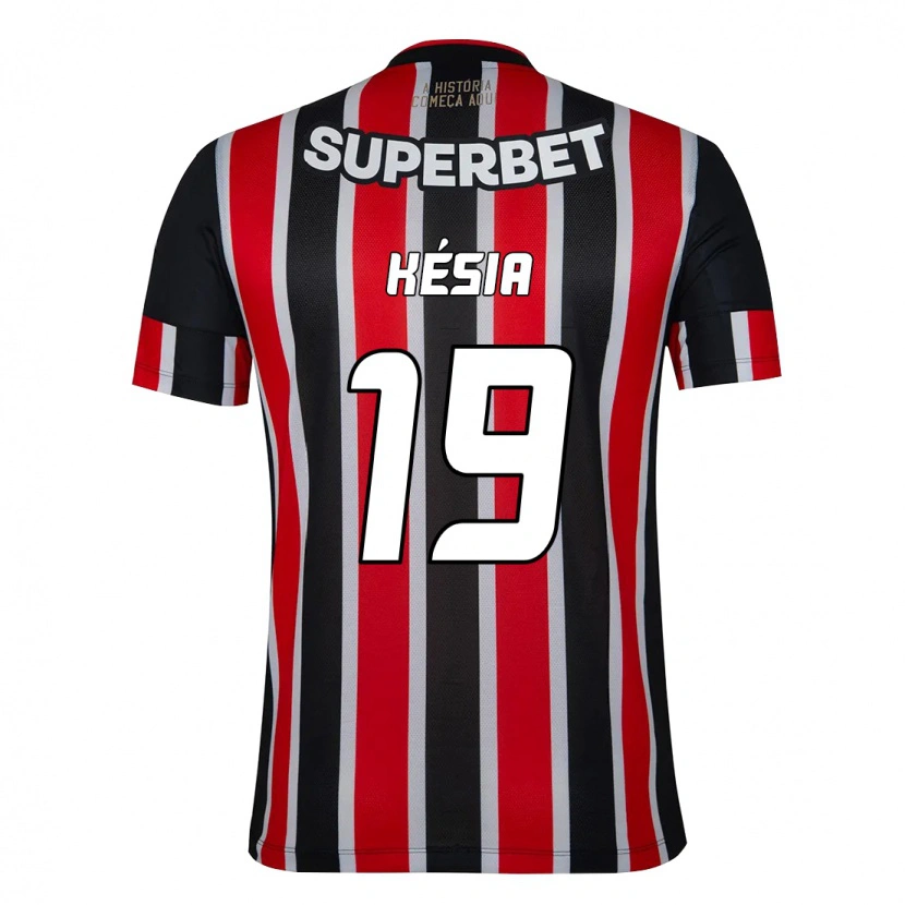Danxen Niño Camiseta Késia #19 Rojo Negro Blanco 2ª Equipación 2025/26 La Camisa México